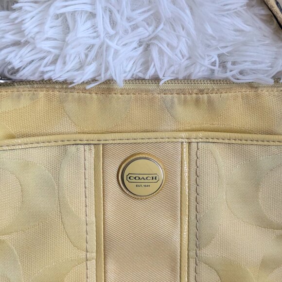 Coach, Monogram C Crossbody Bag, Butter Yellow - Picture 6 of 12